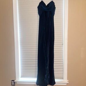 blue rayon maxi dress